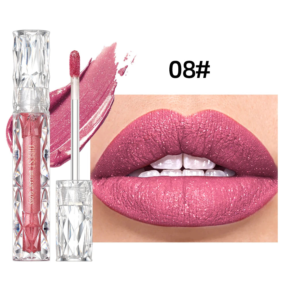 QIBEST Waterproof Diamond Shimmer Glitter Lipgloss