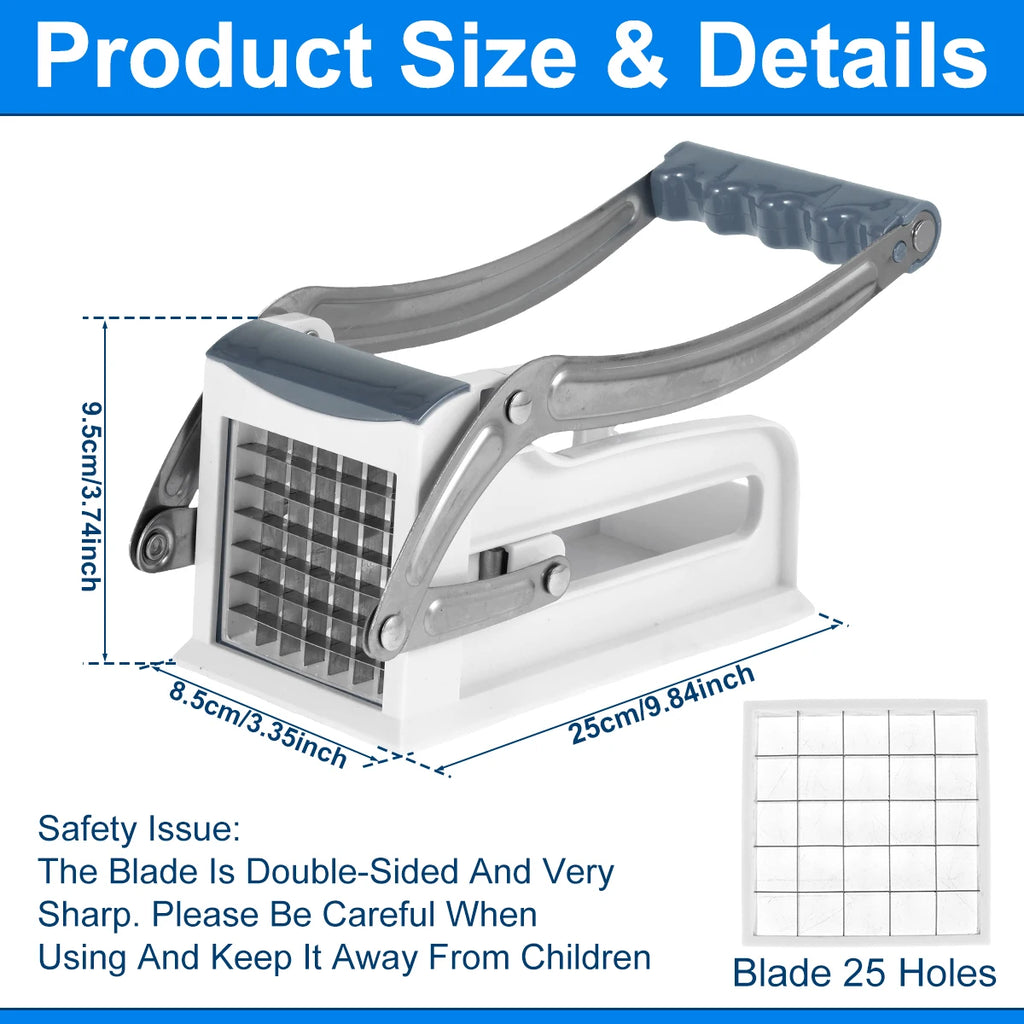 French Hand Pressed Potato Slicer Stainless Steel