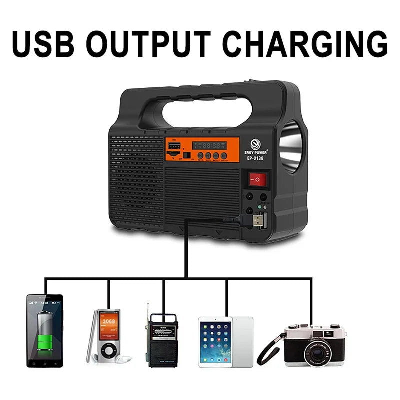 Solar Portable Lighting Solar Power Panel Generator Kit with 3 LED Bulbs Outdoor Camping Hiking Solar Lighting Small Home System