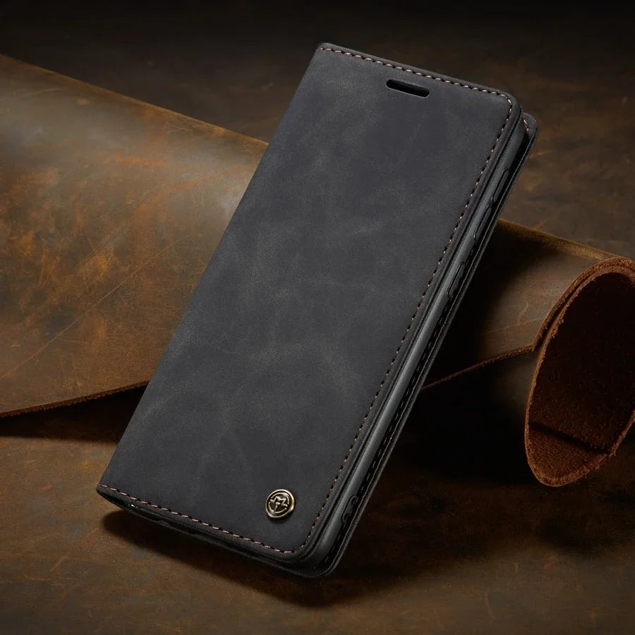 Wallet With Card Slot Magnetic Flip Leather Case For Samsung Galaxy S26 Ultra S25 Plus S24 FE Note 20 10 A16 A17 A18 A37 A56 A57