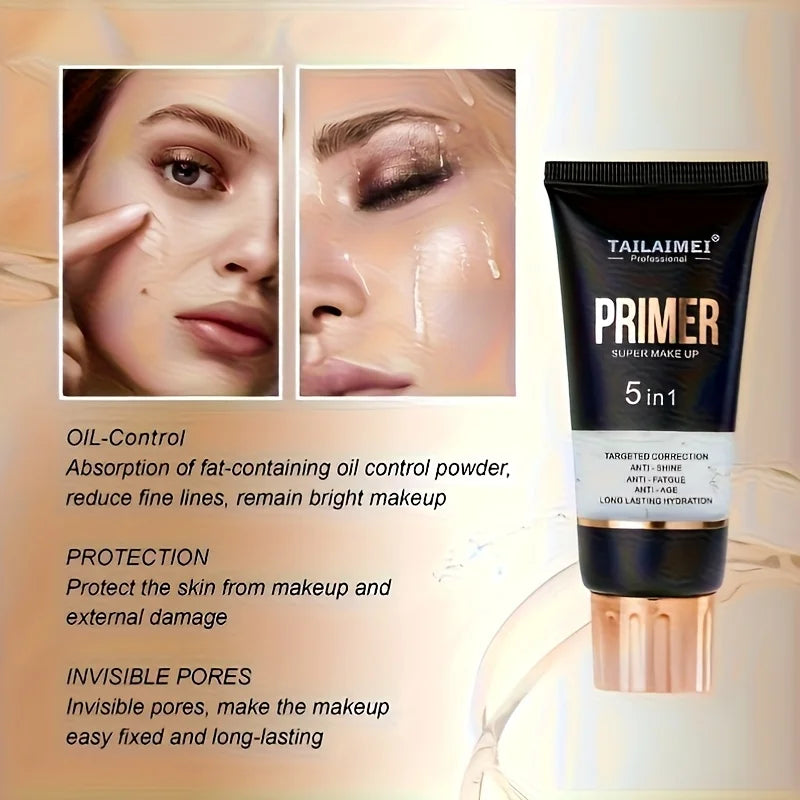 Waterproof Base Transparent Gel Makeup Primer - Full Coverage Matte Foundation