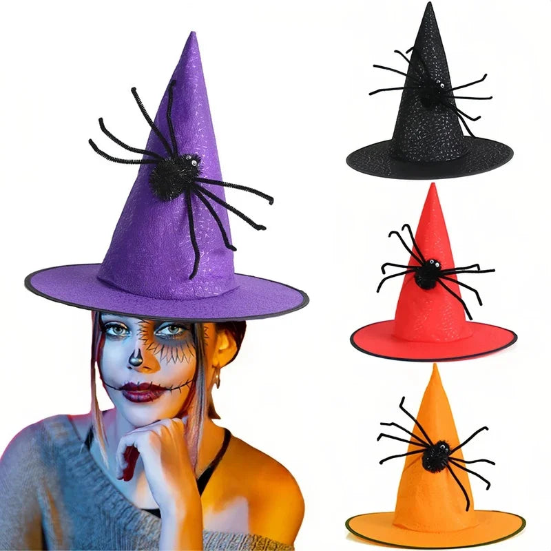Halloween Witch Cosplay Decoration Spider Hats