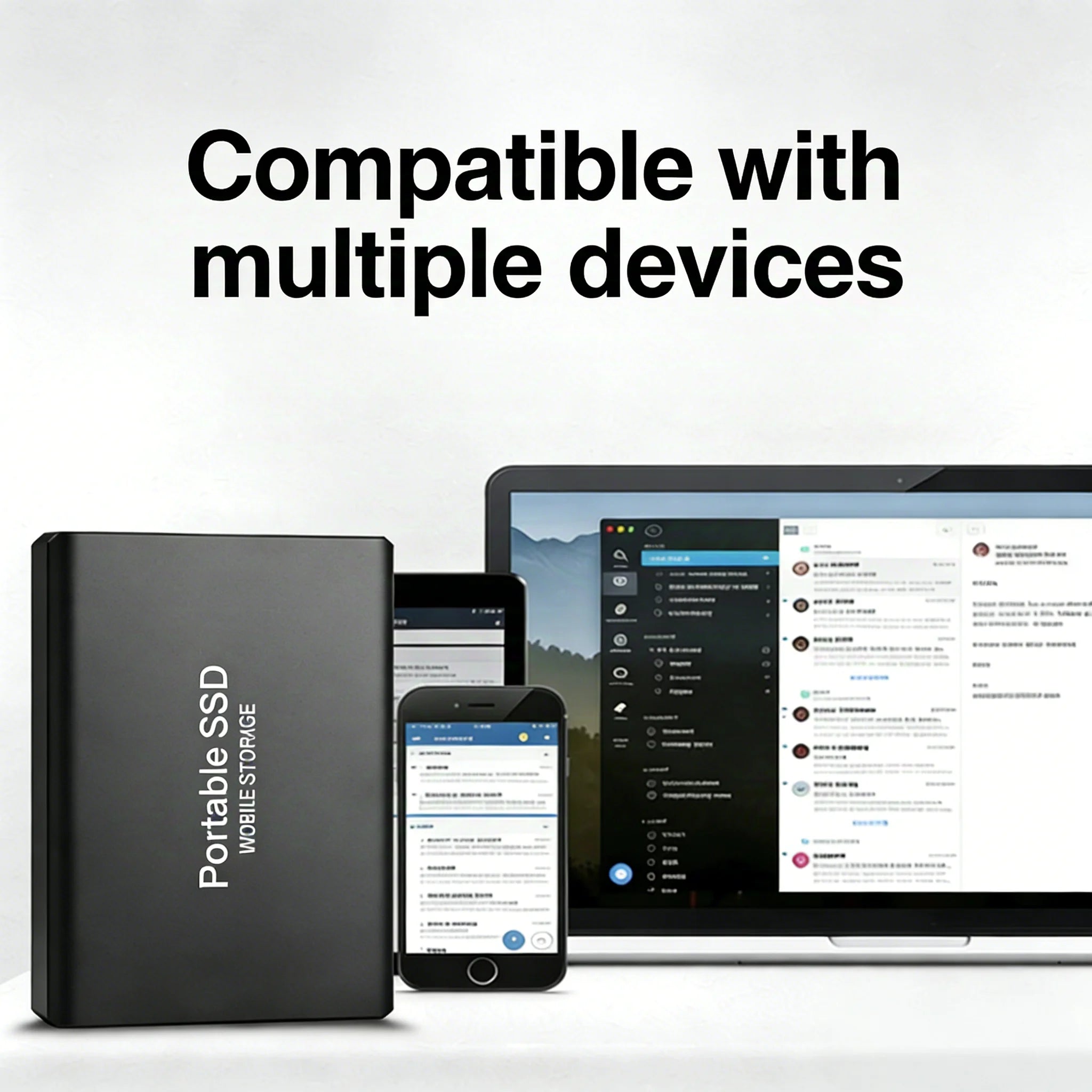 16TB External Solid State Drive Portable SSD USB 3.1 Type-C High-Speed Data Transfer Secure Storage for Important Files