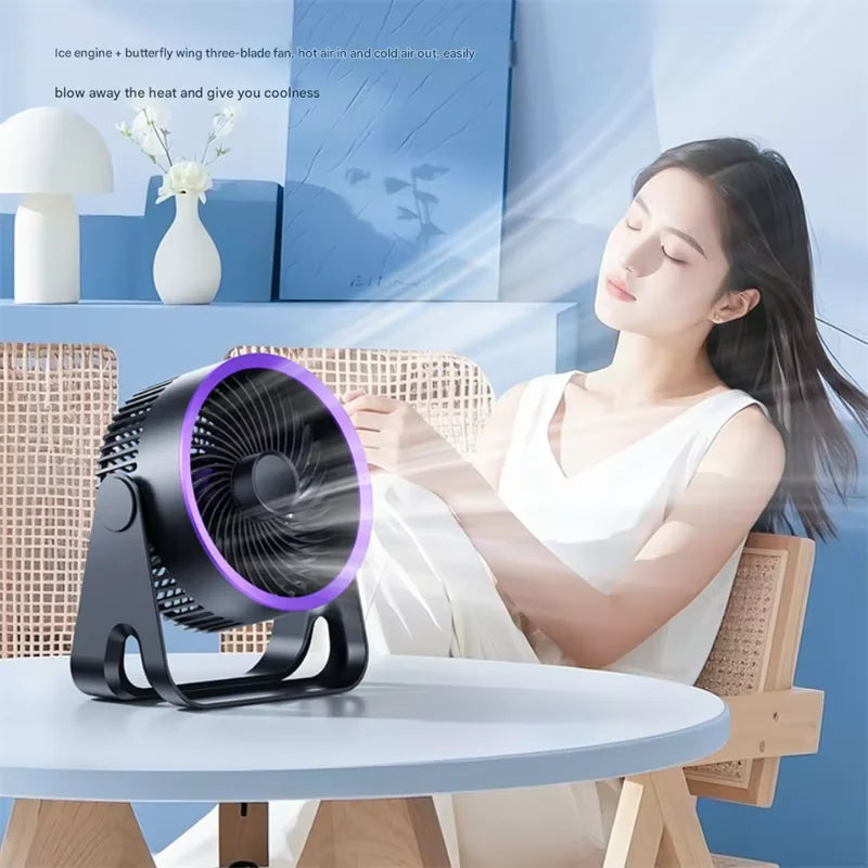 4000mAh Electric Fan Portable Cordless Air Circulator Desktop Wall Mount Ceiling Fan Air Cooler Home Silent Ventilation Fan