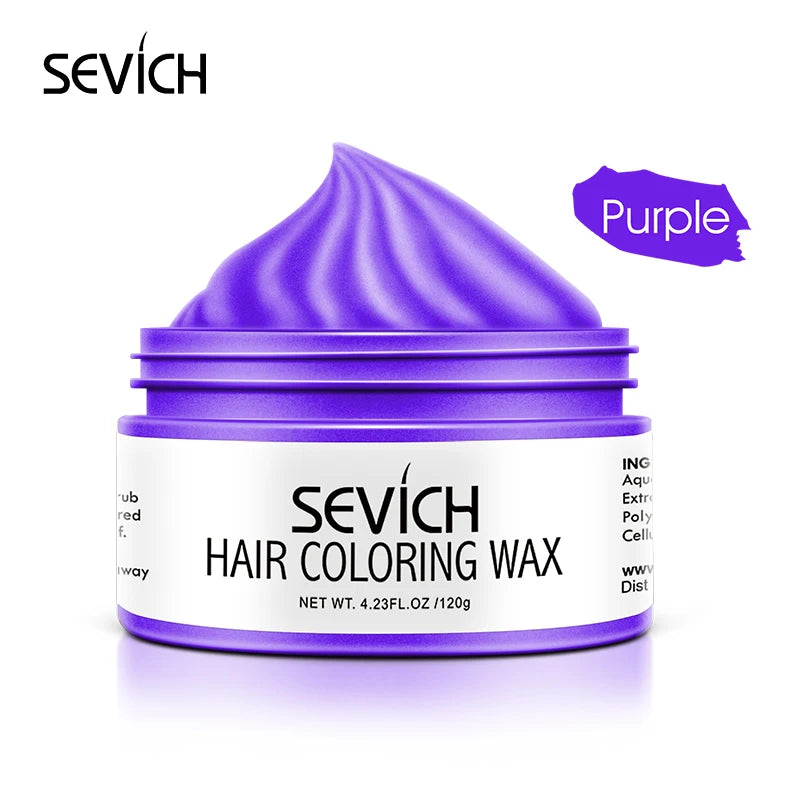 SEVICH DIY Hairs Dyed Mud Hair Colour Wax Easy To Wash Long Lasting Dye for Eyebrow Beards Coloring Temporary Hair Colour Cream
