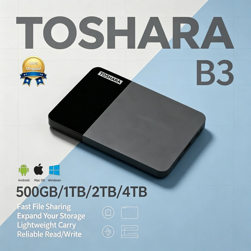 TOSHARA B3 2.5 Inch Canvio Ready USB3.0 Portable External HDD