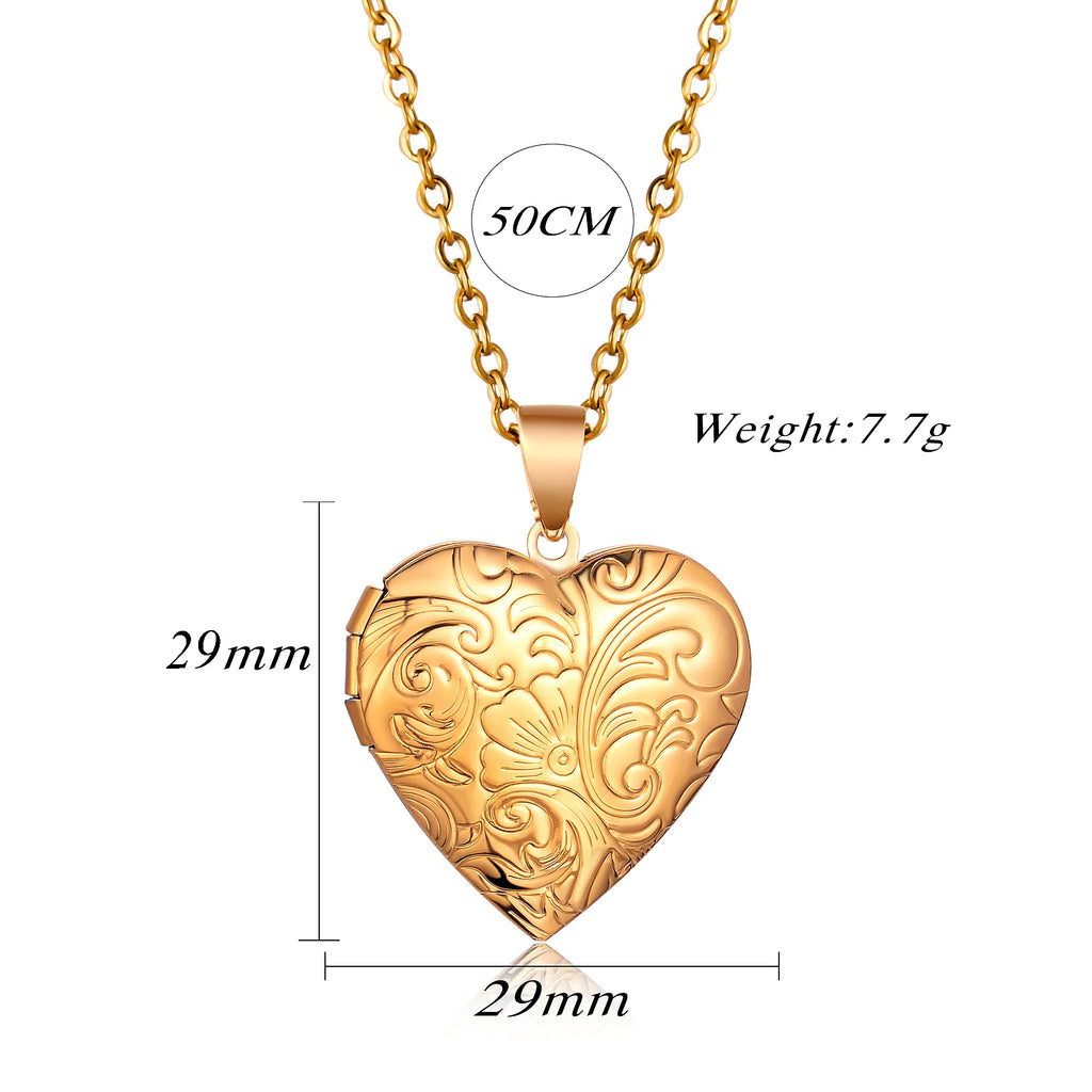 Fashion Stainless Steel Love Heart Locket Pendants Can Place Photos Necklace For Friend Family Customized Jewelry Gifts