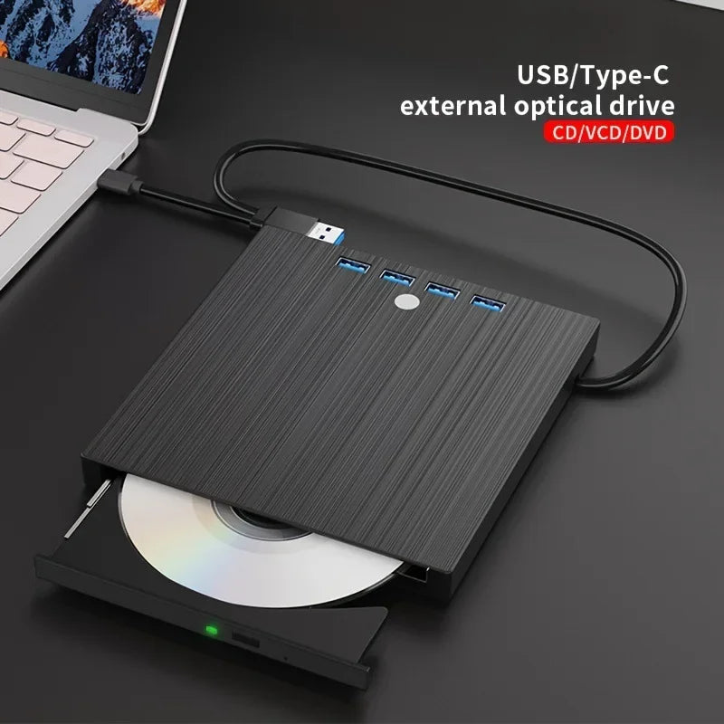 7 In 1 USB3.0&Type C CD DVD Recorder Player Writer External