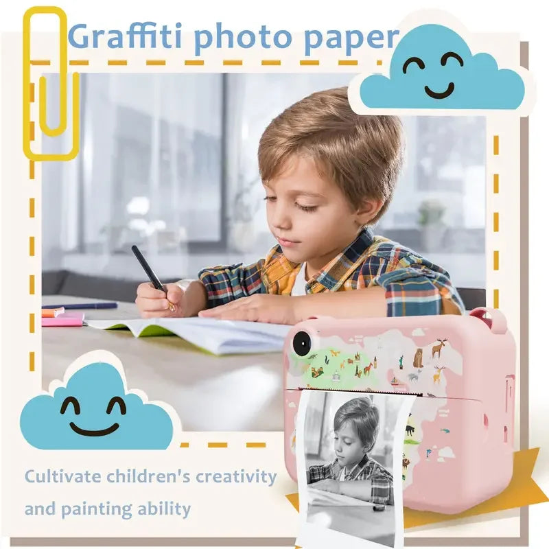 Children Digital Camera Instant Print for Kids Thermal