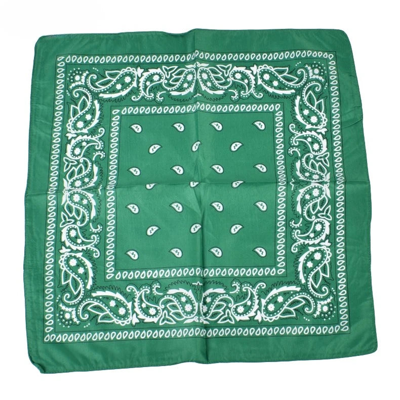 Fashion Hip Hop Wine Red Hair Scarf Unisex Retro Square Scarves Headwear Bandanna Hair Band Neck Wrist Wrap Band Accessories