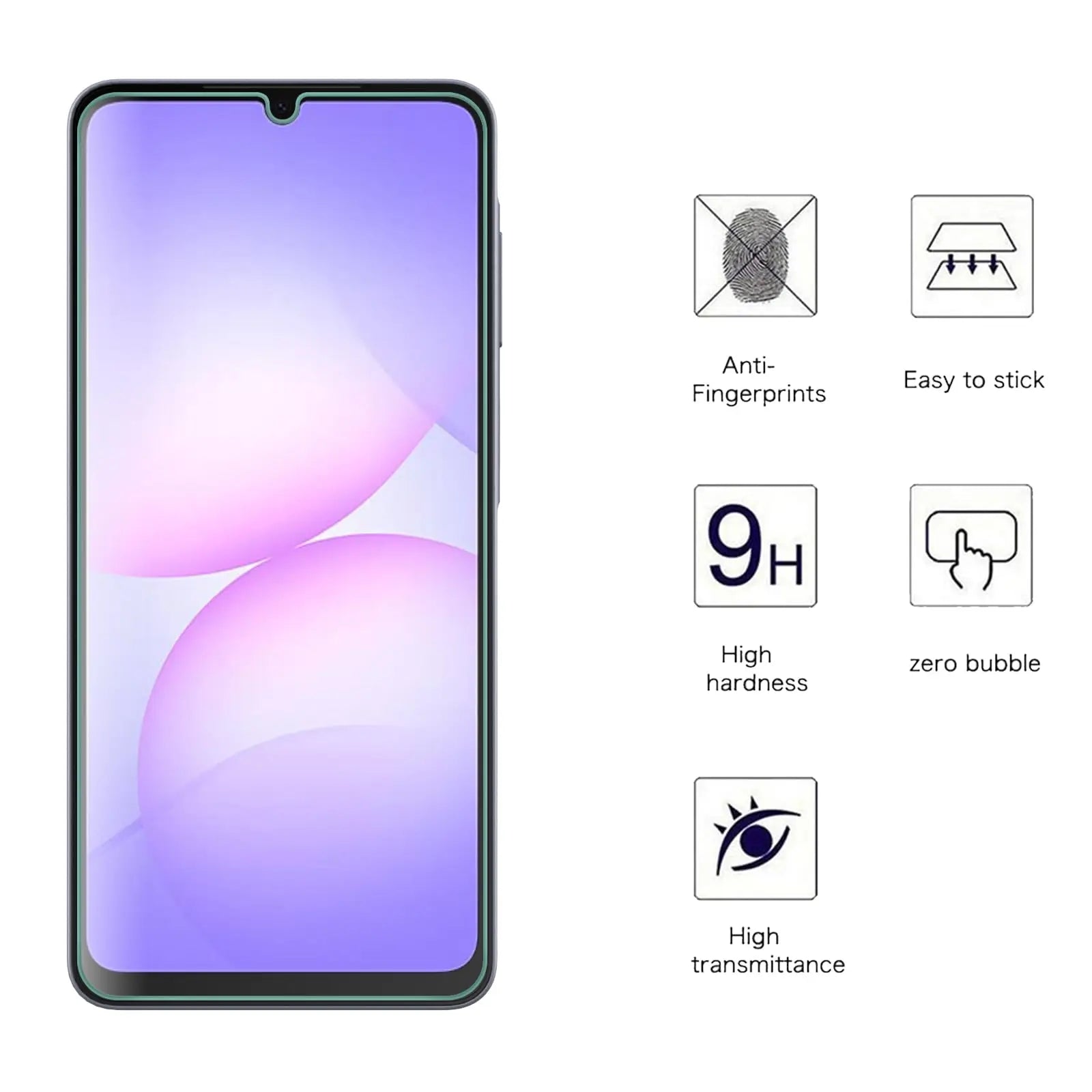 For Samsung Galaxy A07 A06 A05 A05s Screen Protector Tempered Glass for A04 A04s A04e A03 Crystal Mica 9H HD Clear Transparent