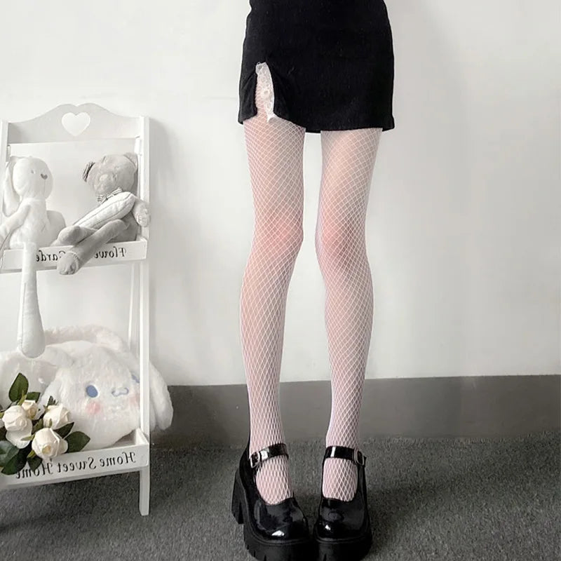 Sexy Women's Long Fishnet Body Stockings Fish Net Pantyhose Mesh Nylon Tights Lingerie Summer girl Thigh High Waist Hosiery
