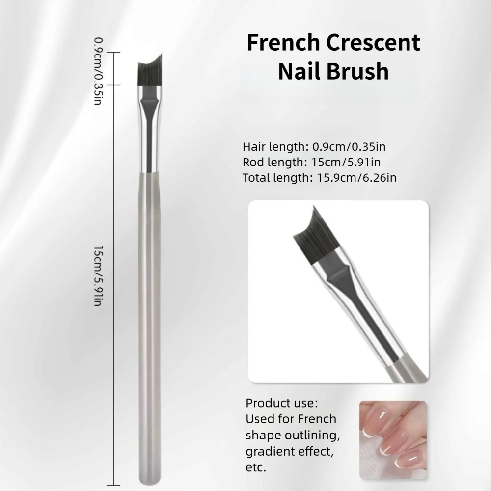 1/5Pcs Professional French Nail Art Brushes Set Half Moon Shape Nail Brush UV Gel Acrylic Painting DIY Manicure Tool