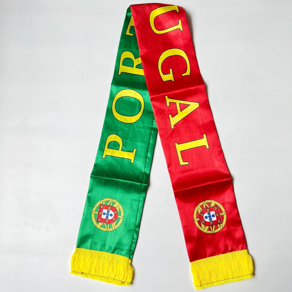 2026 USA MexicoNetherlands scarf flag  14x135cmDouble-sided Printed Satin Iraq  Haiti France scarf flag