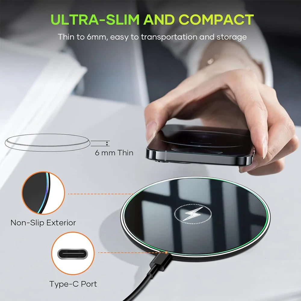 Wireless Charger Pad Stand  Universal Desktop Dock