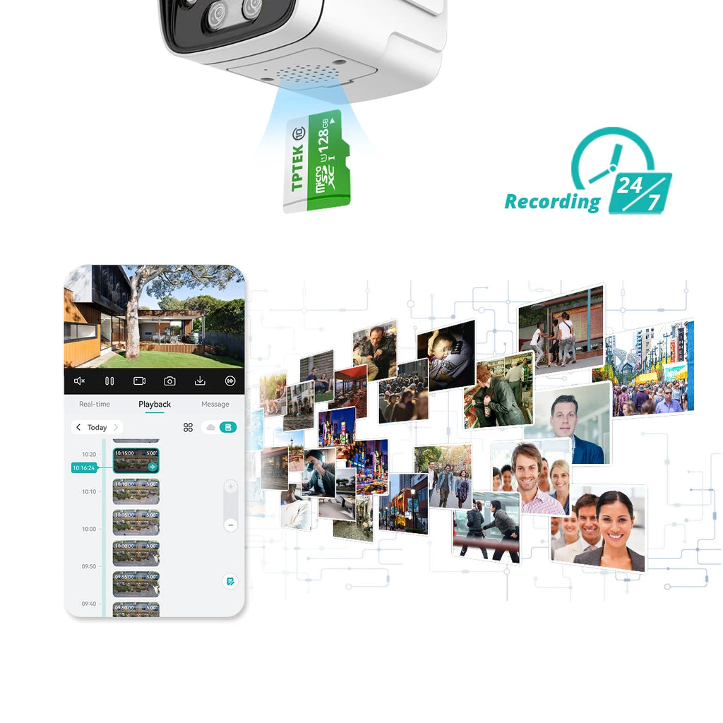 4K 8MP PoE Video Surveillance IP Camera 5MP Two Way Audio Support