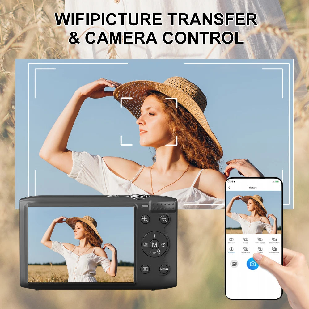 Ourlife Digital Camera 5K 72MP 2.8inch Screen 16X Zoom Vlogging Camera