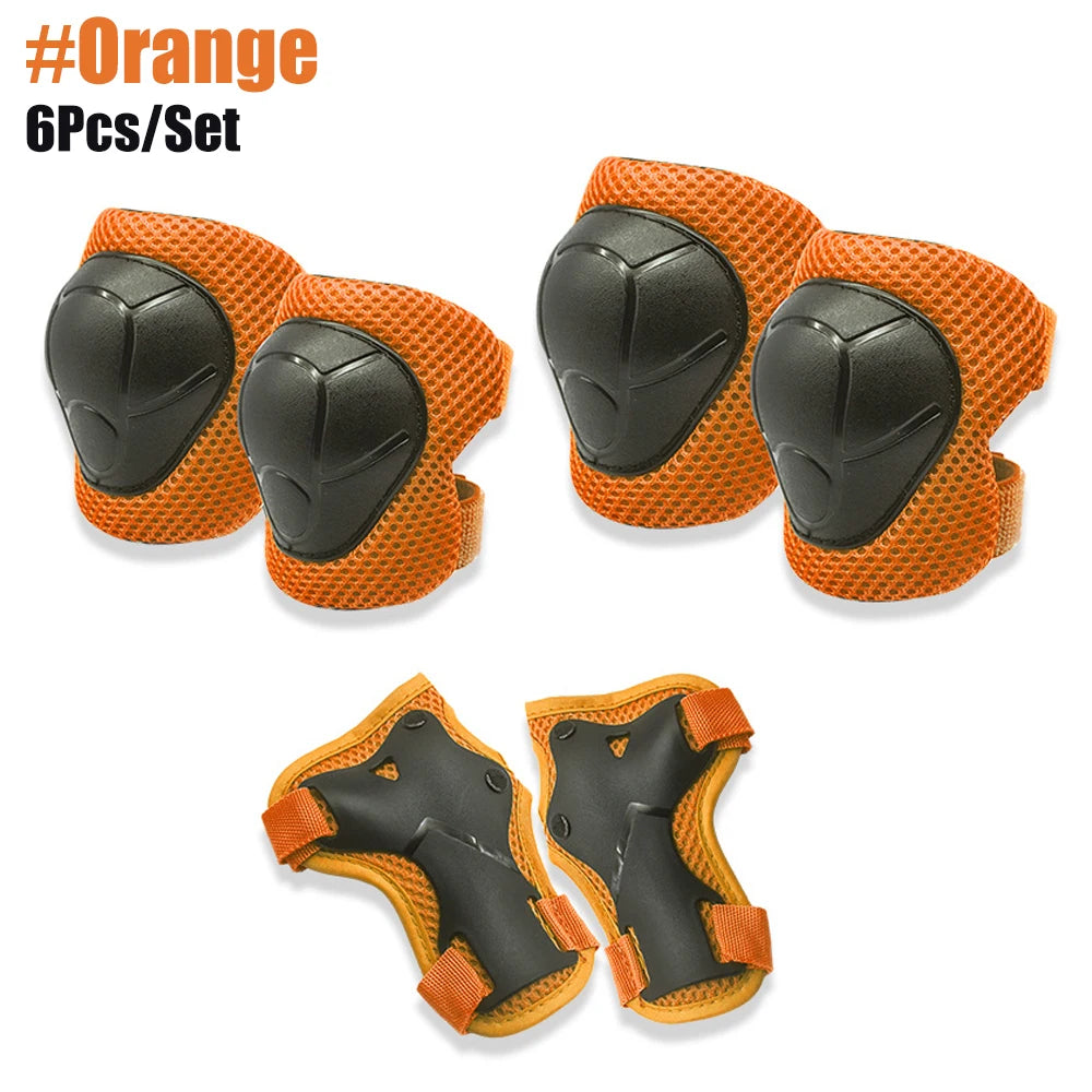6PCS/Set Kids Knee Pads Elbow Pads Wrist Guard Protective
