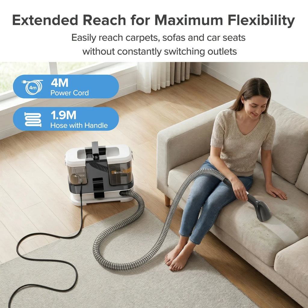 Lubluelu V2 Portable Carpet Upholstery Spot Cleaner 3-in-1 Spray Brush Vacuum