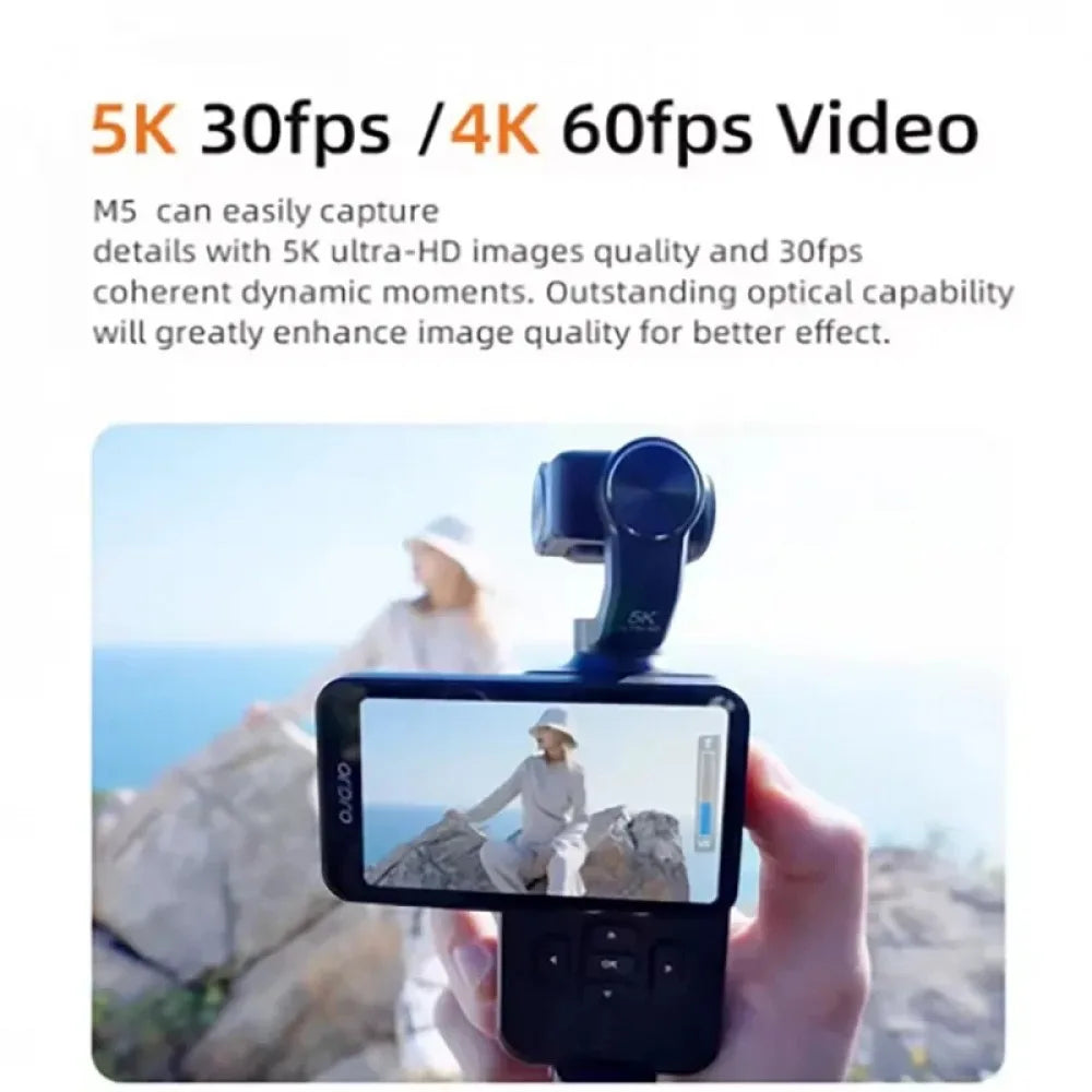 New 5K Vlog Action Pocket Camera 5K 3-Axis Anti-shake
