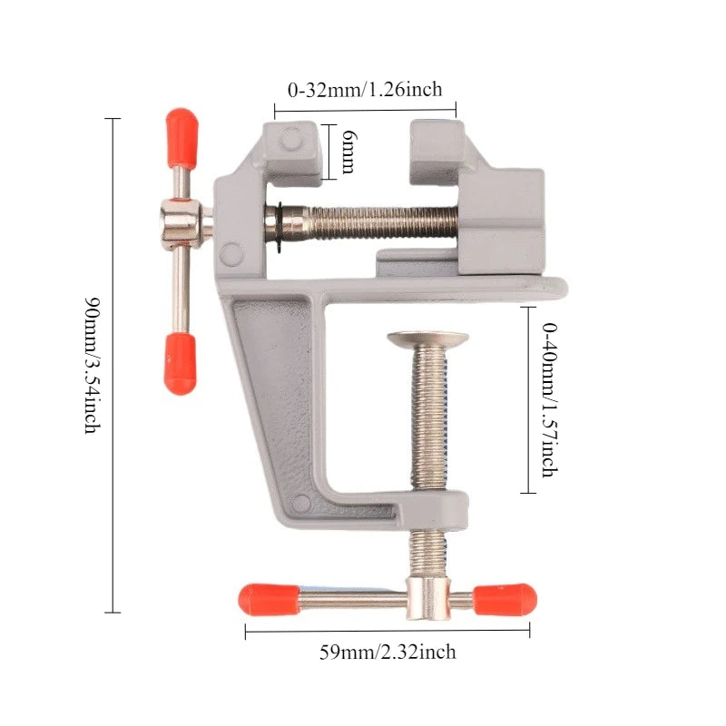 Multi-Functional Mini Bench Vise 3.5" Aluminum – Clamp