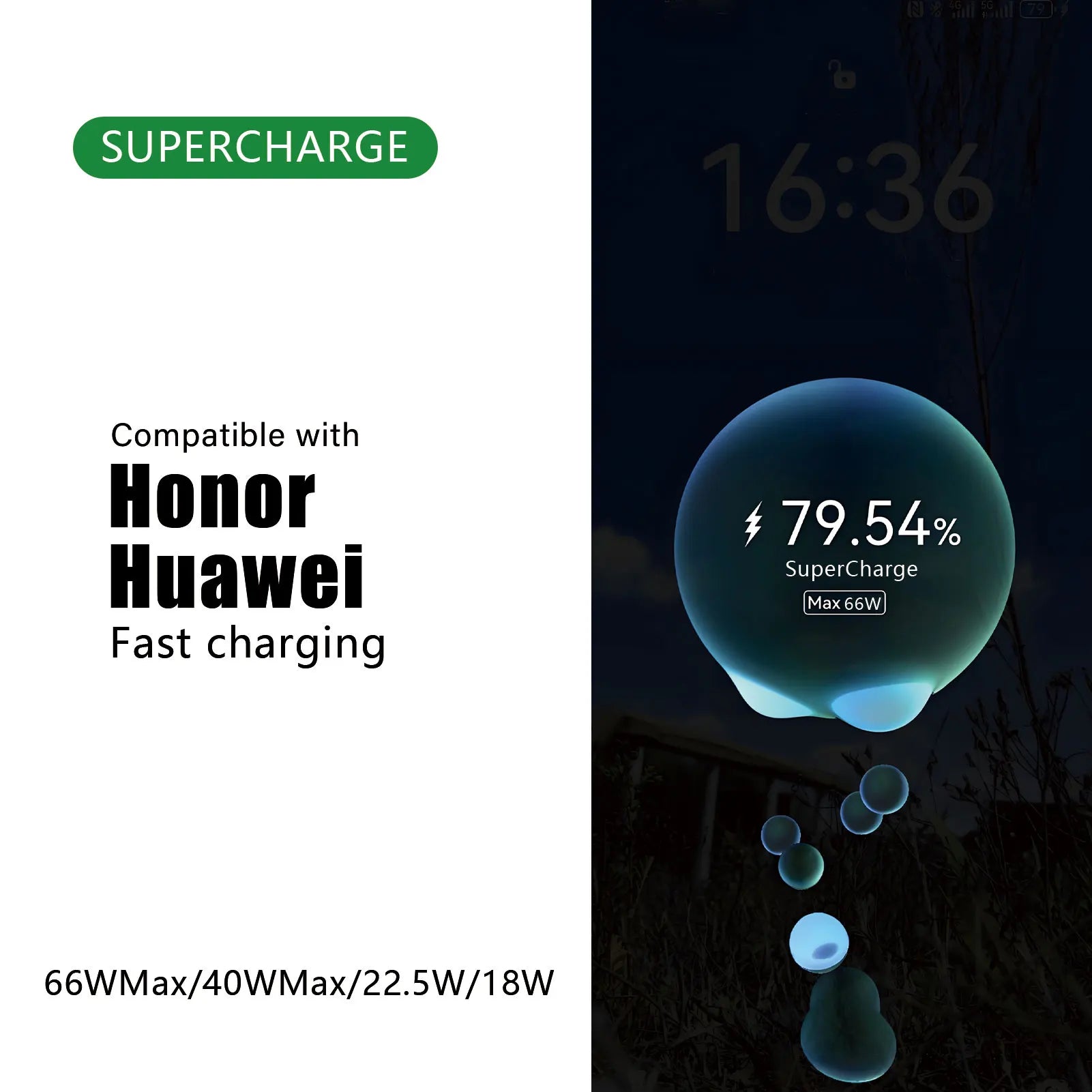 6A 66W car charger for Honor Magic V 5 3 7 6 400 200 90 70 50 X9d X7C cigarette lighter USB charger for Huawei car phone adapter