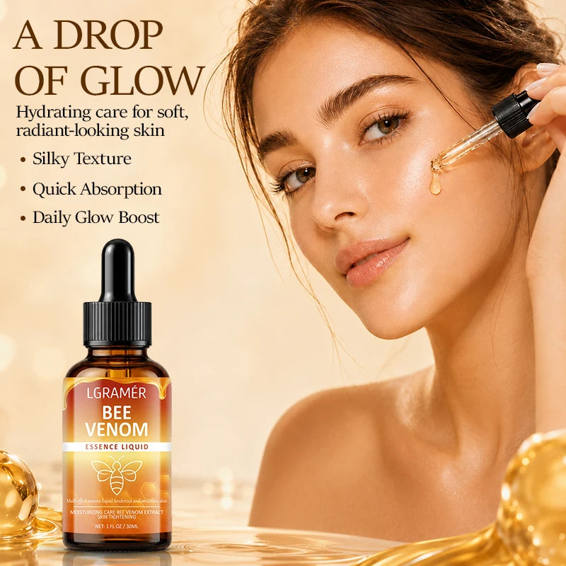 Bee Venom Serum with Hyaluronic Acid, Powerful Moisturizing Tighten Skin,
