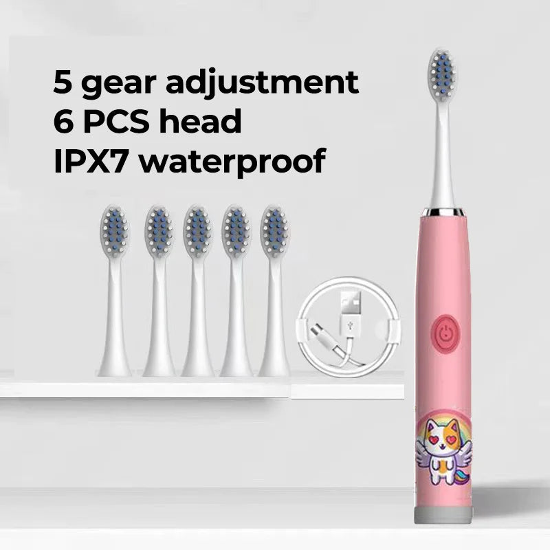 USB Sonic Child Electric Toothbrush Rechargeable Colorful