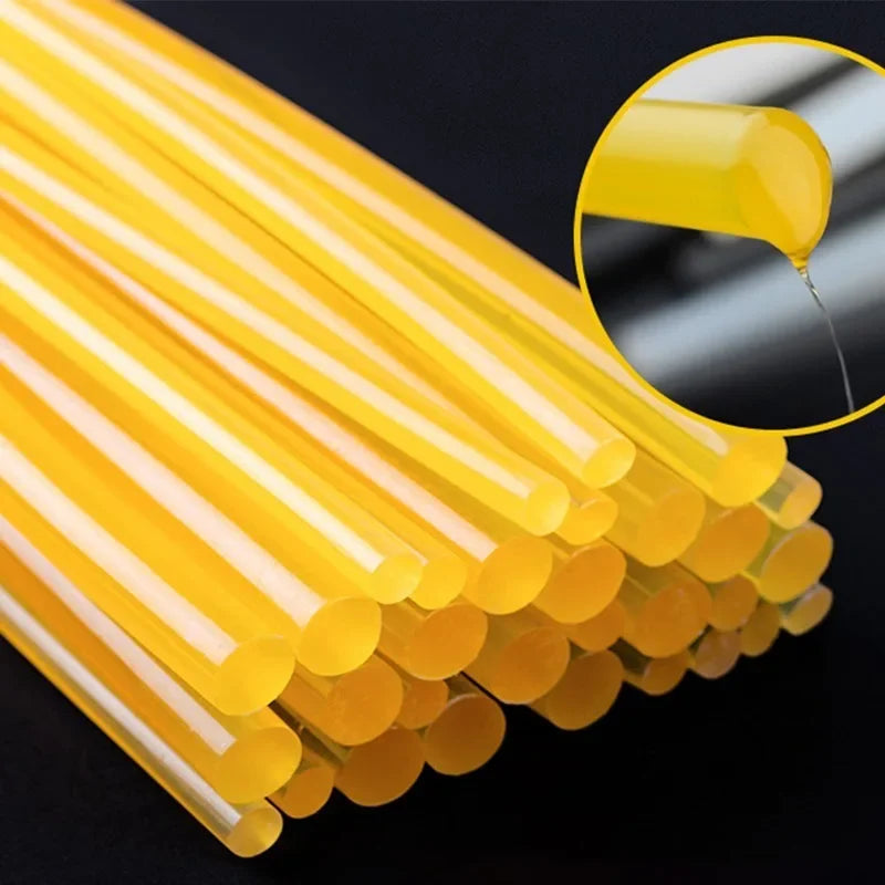 30/1pcs Yellow Translucent Hot Melt Glue Sticks Strong Adhesive