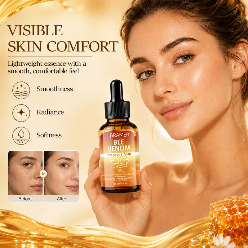 Bee Venom Serum with Hyaluronic Acid, Powerful Moisturizing Tighten Skin,
