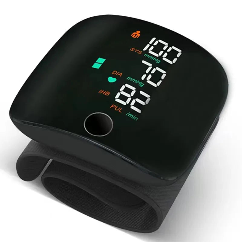 Rechargeable Wrist Blood Pressure Monitor New Touch Screen LED