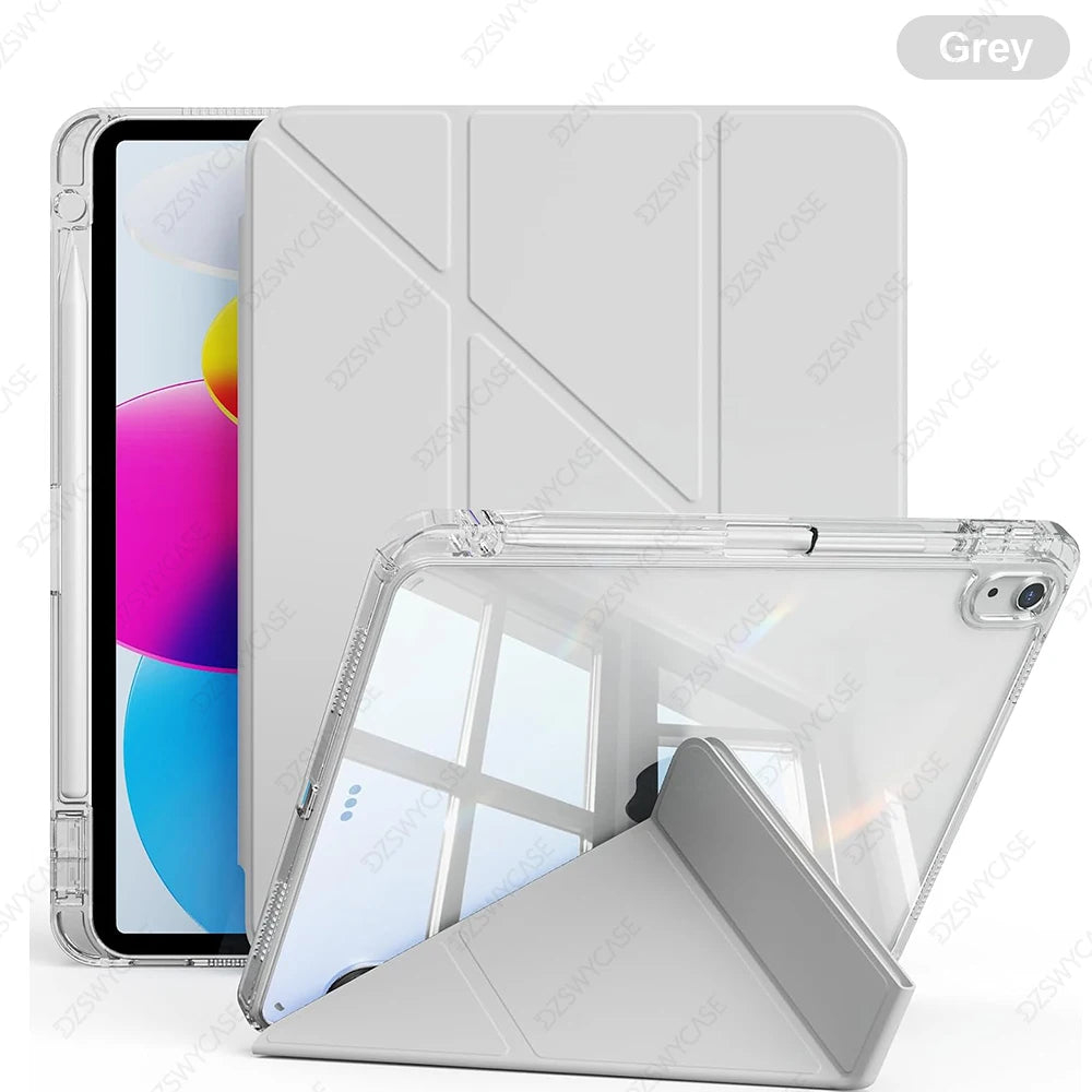 Case for iPad 10th 10.9 A16 11th Gen, Air 11 M2 3 4 air 10.9, Pro 11 M5, 9/8/7th 10.2, 5/6th 9.7, mini 6/7 Y-Shaped Stand Cover
