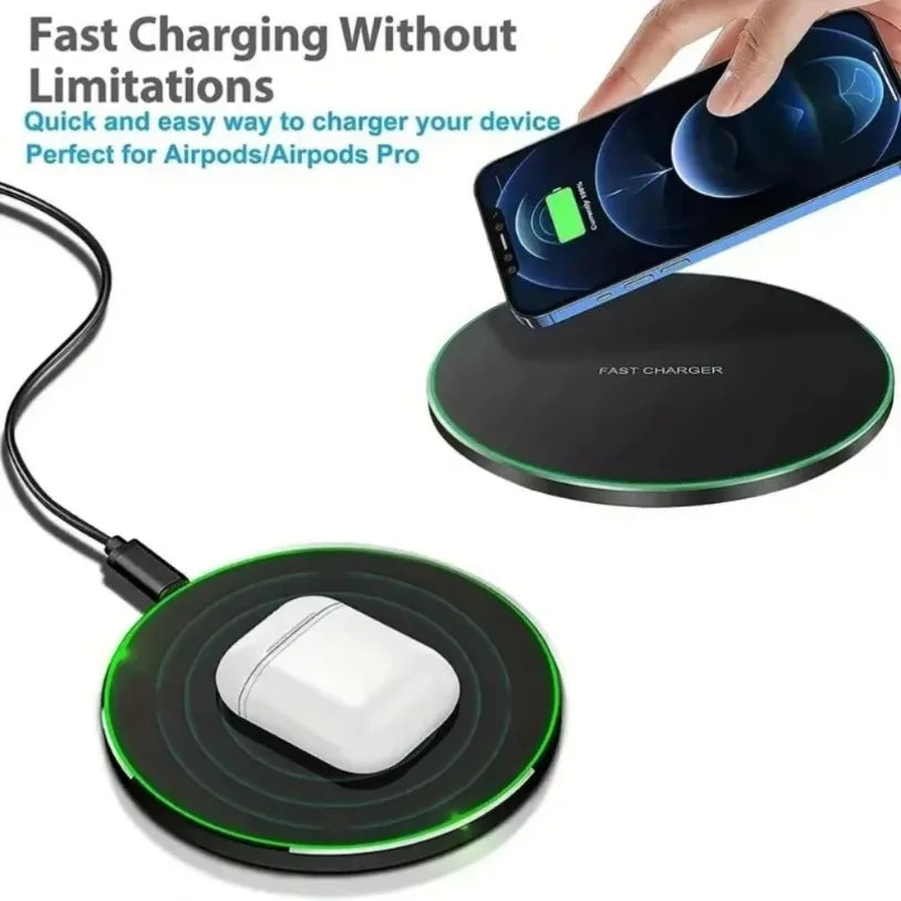 Wireless Charger Pad Fast Wireless Charging Station For Samsung  Xiaomi iPhone