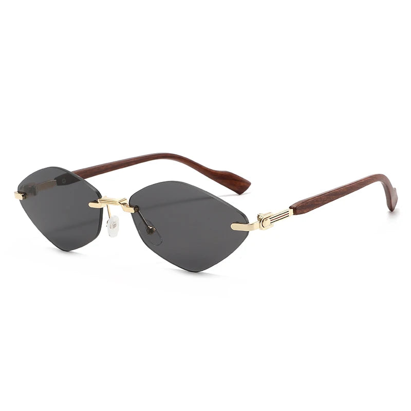 Rimless Diamond Shape Women Sunglasses 2026 Vintage New in Sunglasses Trendy Girls Sun Glasses Очки Солнечные Женские