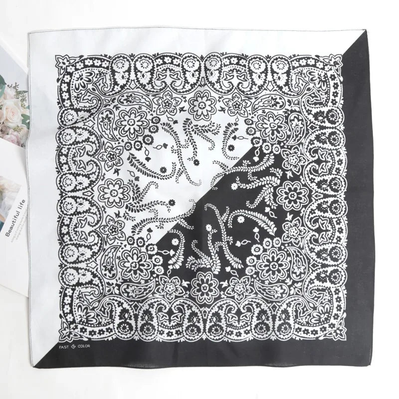 Unisex Hip Hop Women Men Bandana Scarf Punk Square Bandanas Headwear Fashion