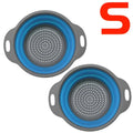 2PCS Silicone Folding Drainer Basket Fruit Vegetable Foldable Colander Kitchen Strainer for Food Pasta Kitchenware Drain Device