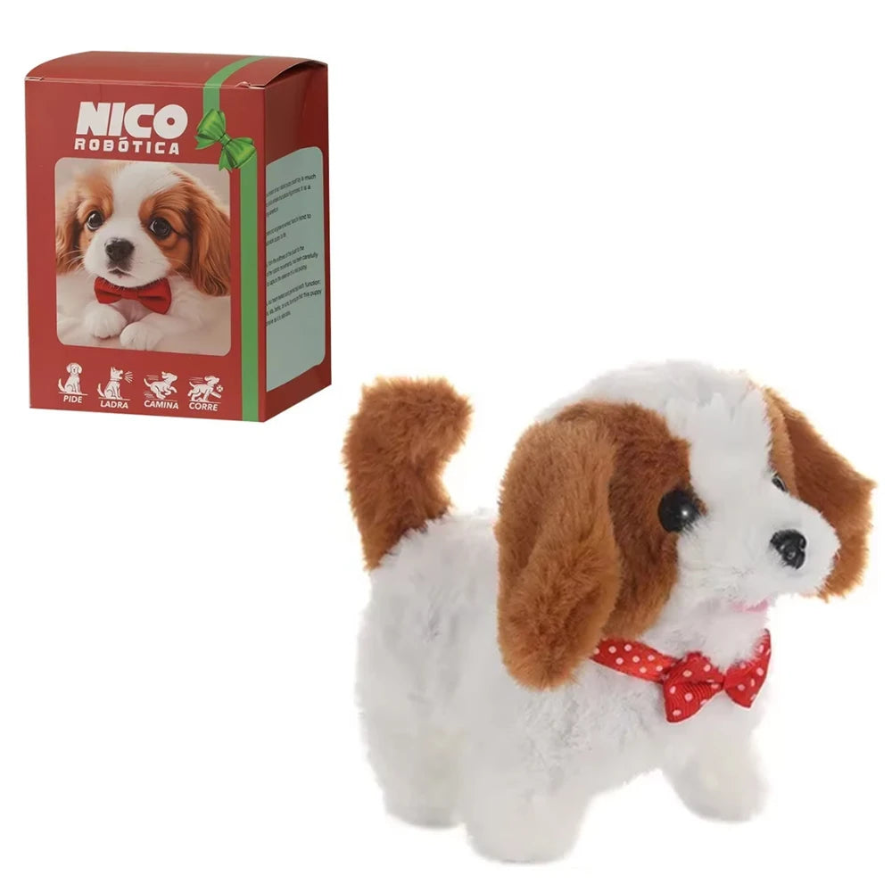 2026 Hot Fashion Interactive Robot Puppy Plush Toy – Walking, Barking, Tail Wagging,