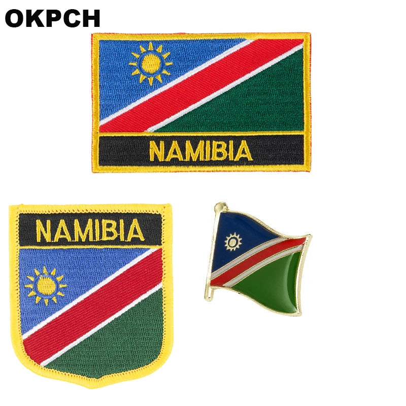 Palestine National Flag Embroidered Iron on Patches for Clothing Metal badges PT0130-3
