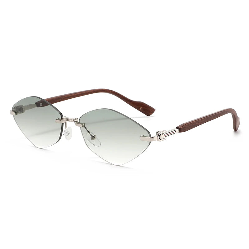 Rimless Diamond Shape Women Sunglasses 2026 Vintage New in Sunglasses Trendy Girls Sun Glasses Очки Солнечные Женские