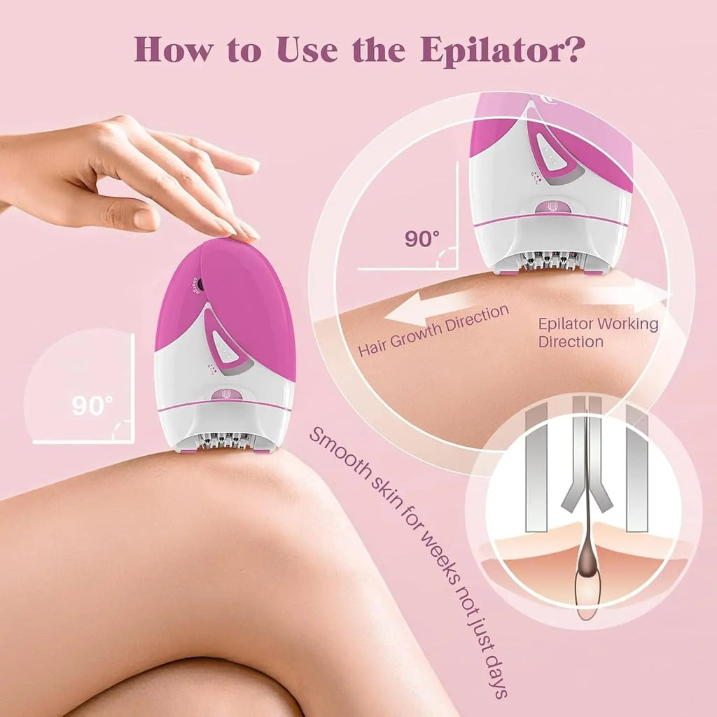 Rechargeable Epilator Women Electric Facial & Body Hair Remover