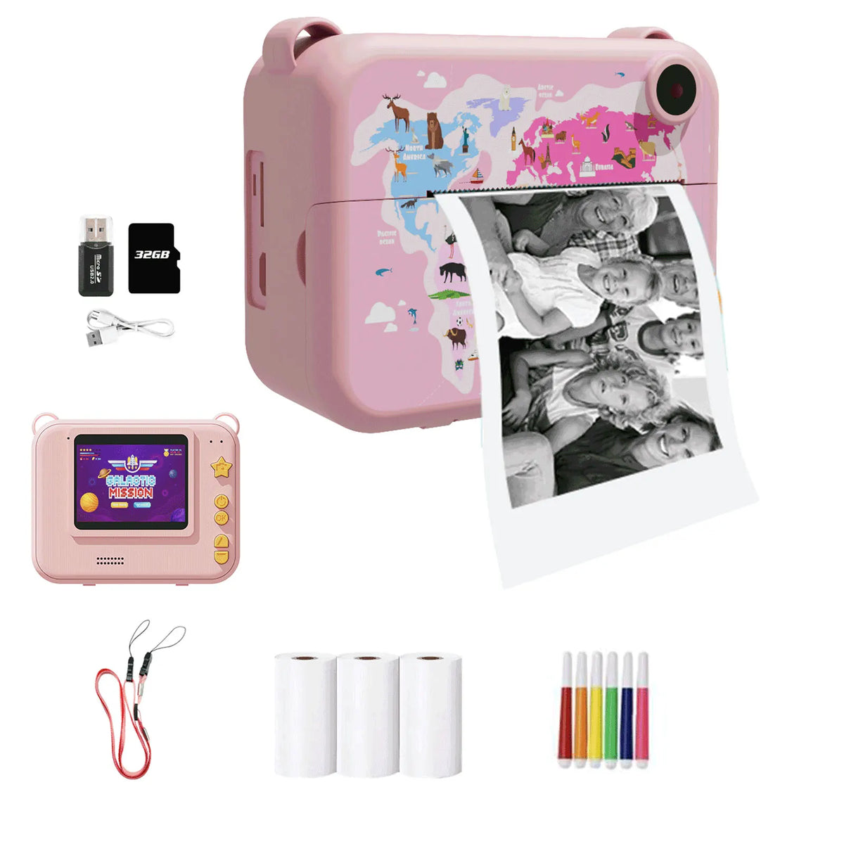 Children Digital Camera Instant Print for Kids Thermal