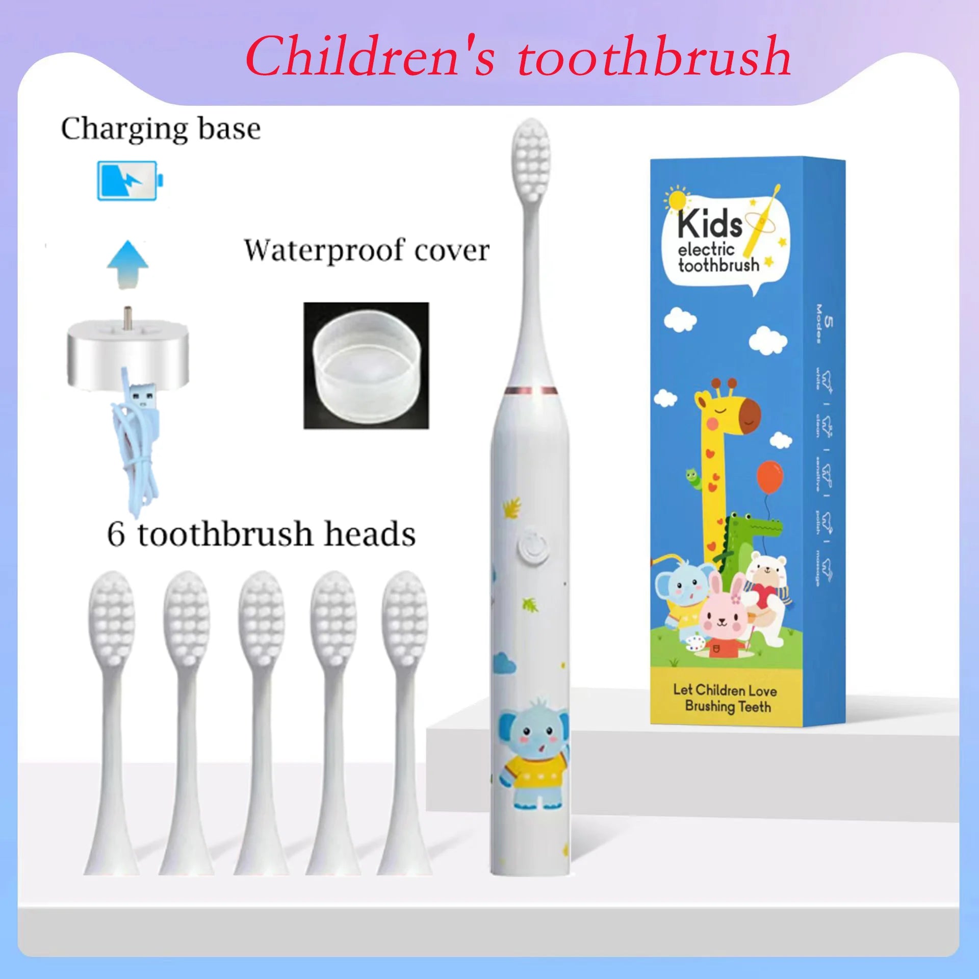 Children's Clean Sonic Electric Toothbrush Cartoon