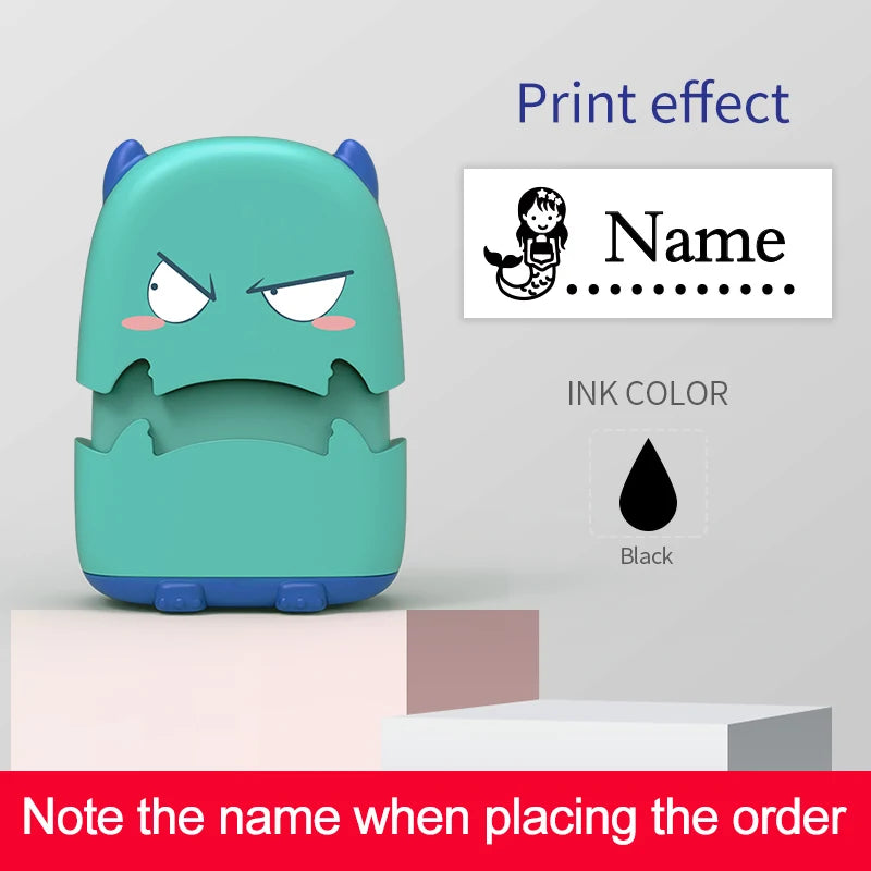 Custom Cartoon Baby Name Stamp Kit - Reusable for Cotton