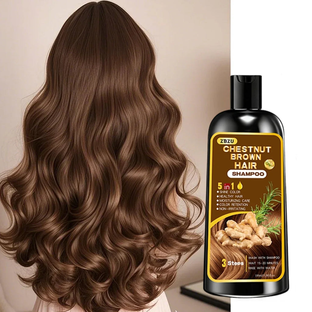 New Hair Dye Shampoo 5-in-1, Containing Ginger and Biotin.