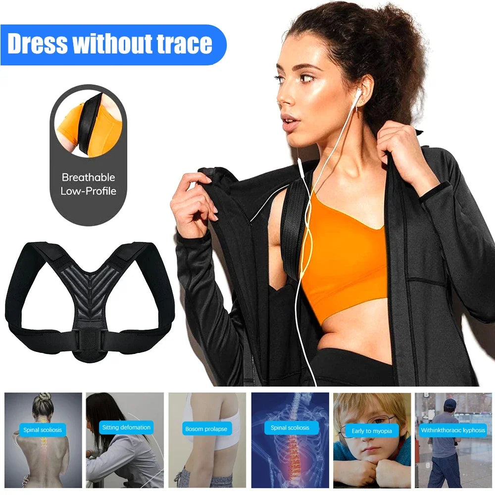Adjustable Posture Corrector Back Support Women Men Hunchback Correction