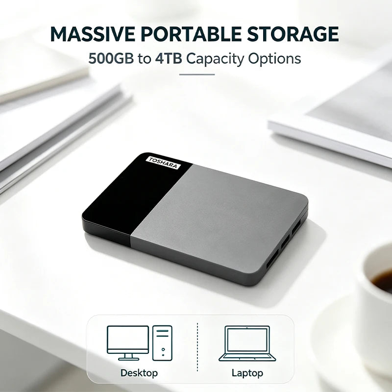 TOSHARA B3 2.5 Inch Canvio Ready USB3.0 Portable External HDD