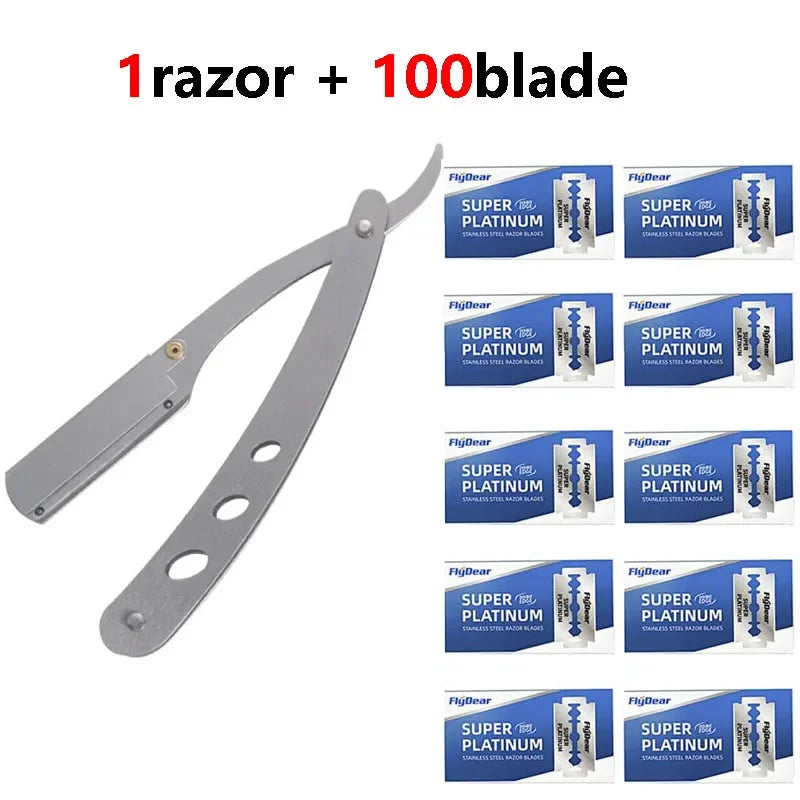 Barber Razor Edge Stainless Steel Shaver Shave With Blade Men Professional Manual Shaver StraightFolding Shaving