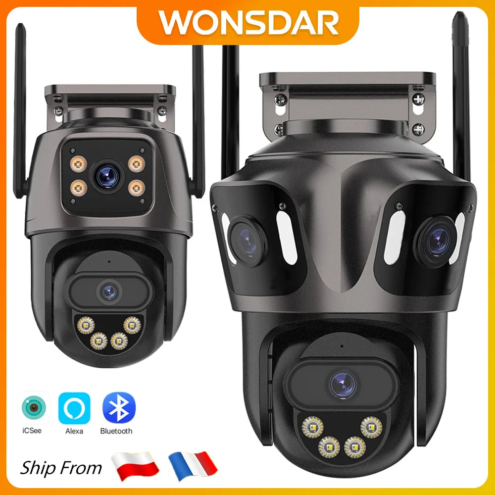 WONSDAR Outdoor Wifi PTZ Camera Three Lens or Dual Lens