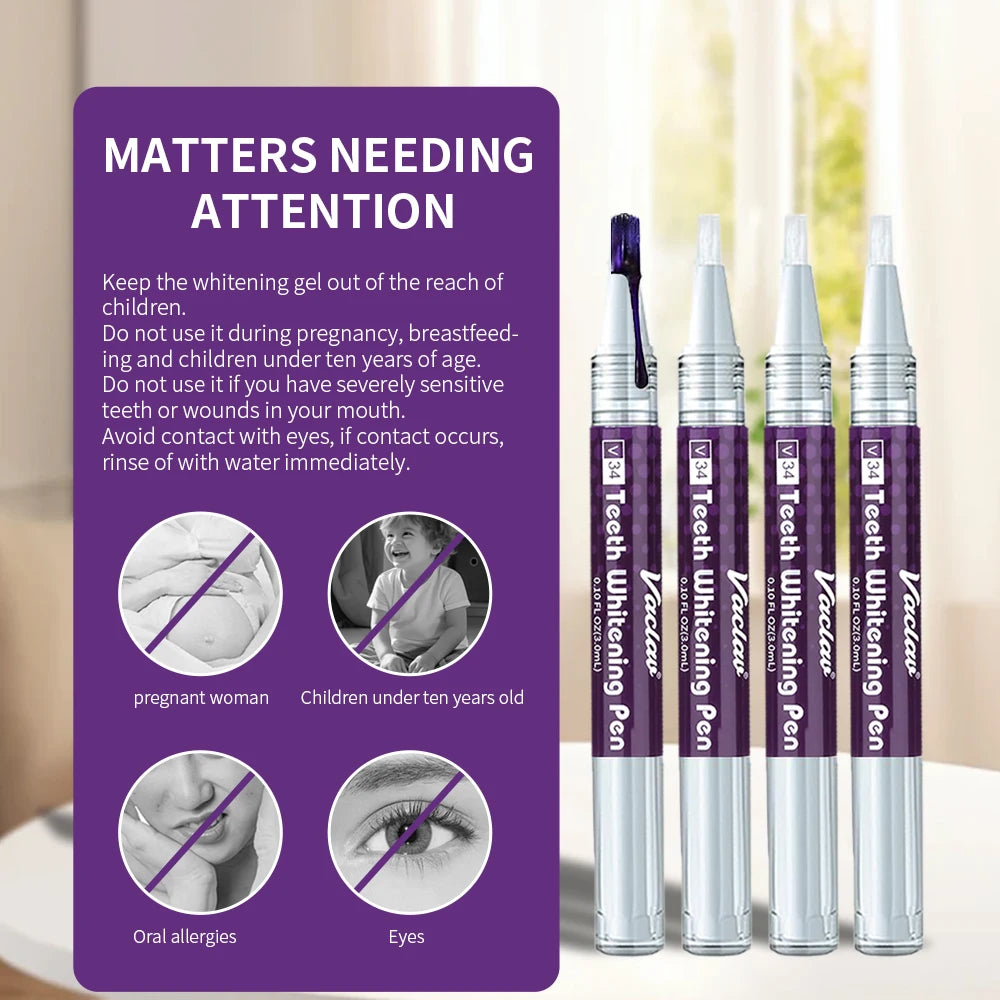 Purple Teeth Whitening Gel Pen Color Correction