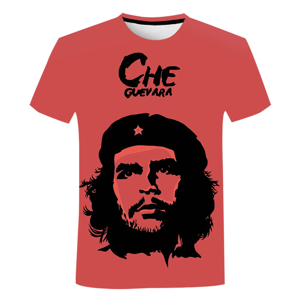 Che Guevara 3D Print T-Shirts Summer Men Women Casual Fashion Streetwear Oversized Short Sleeve T Shirt Male Tees Tops Clothing